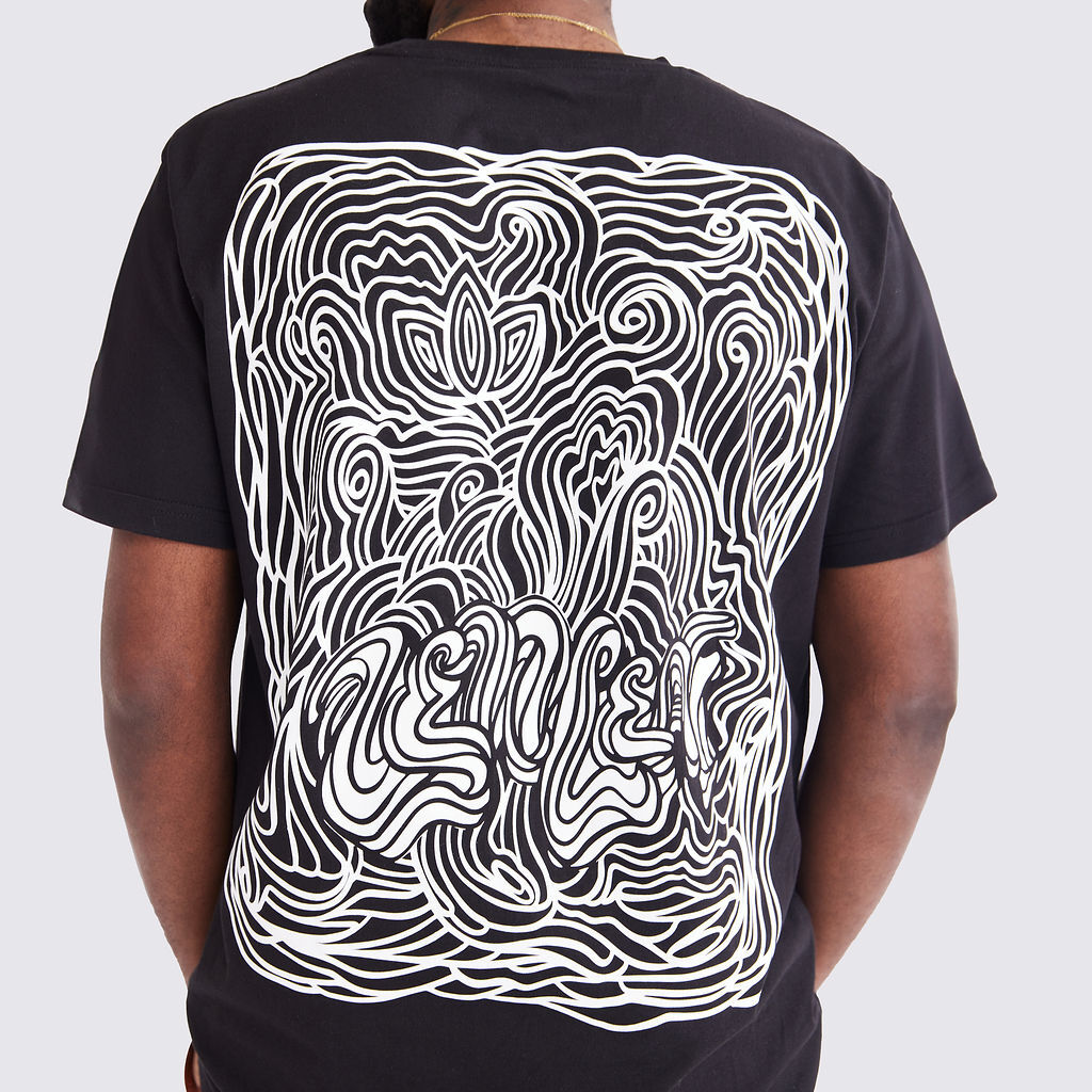 Zen Leaf Black Short Sleeve T-Shirt Short Sleeve T-Shirt, Small - image 3