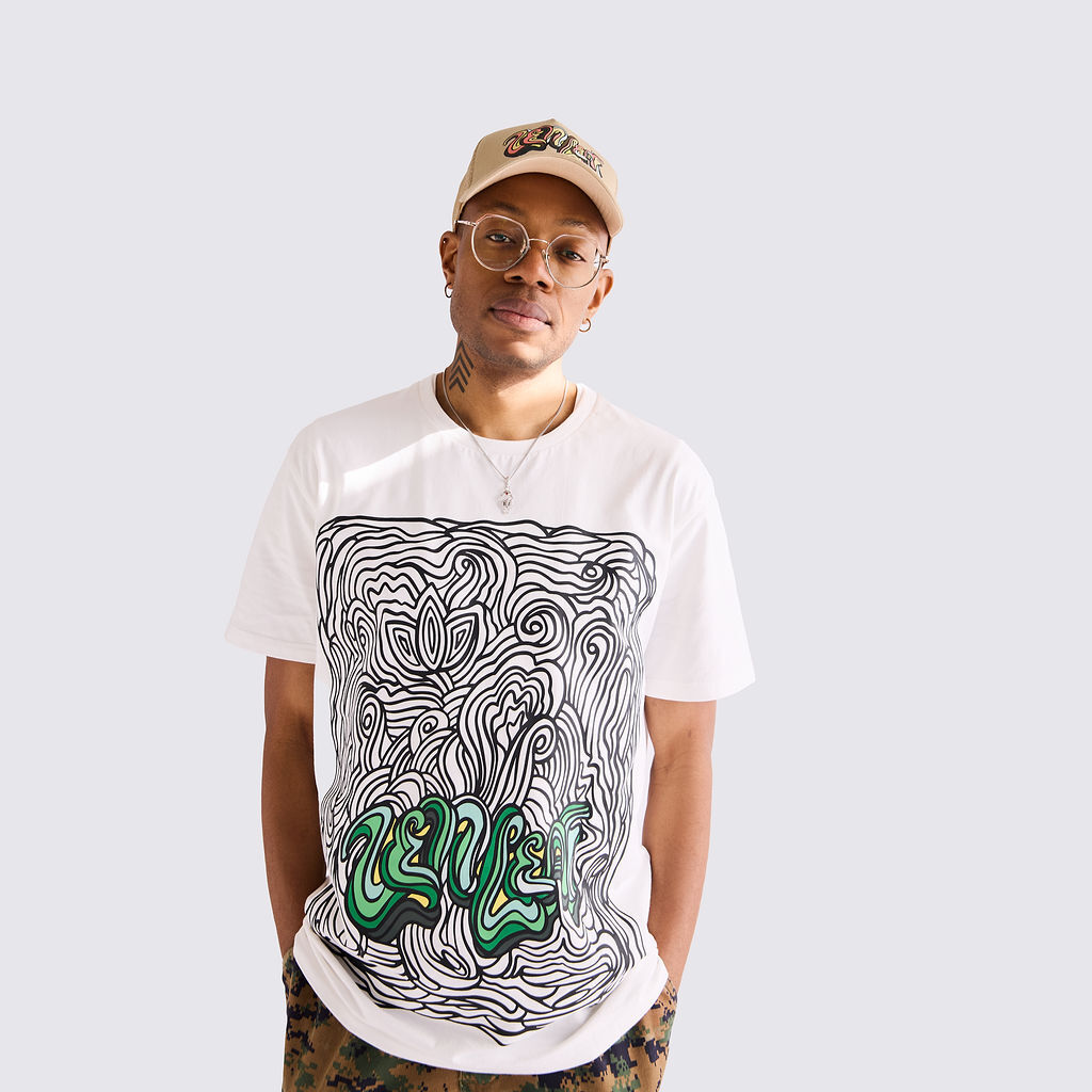 Zen Leaf White Short Sleeve T-Shirt Short Sleeve T-Shirt, Small - image 3
