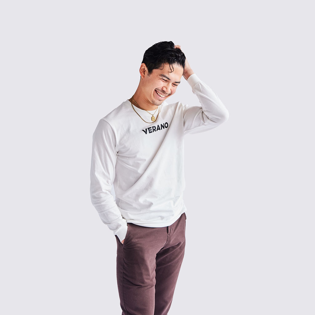 Verano White Long Sleeve T-Shirt Long Sleeve T-Shirt, Medium - image 3
