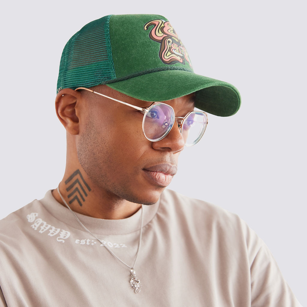 Zen Leaf Green Cap Hat, Each