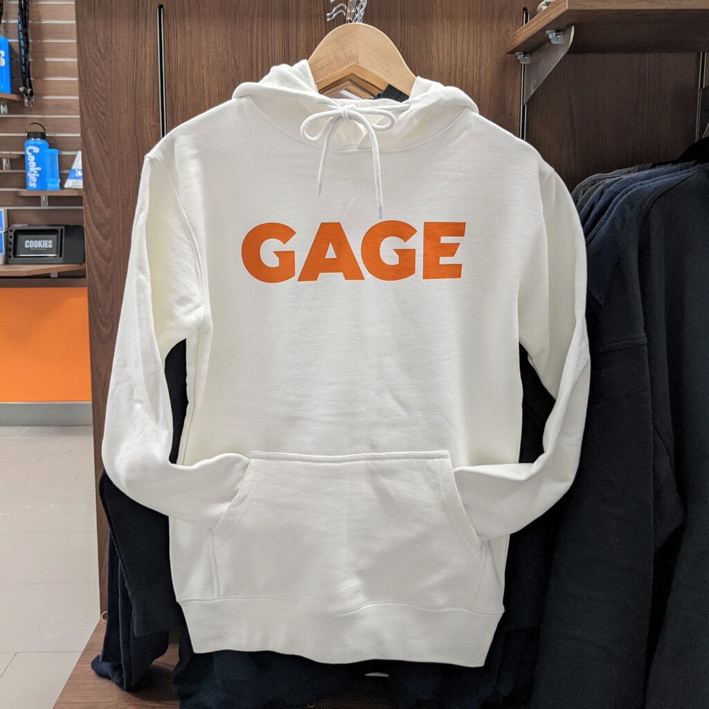 Heavyweight White/orange Hoodie